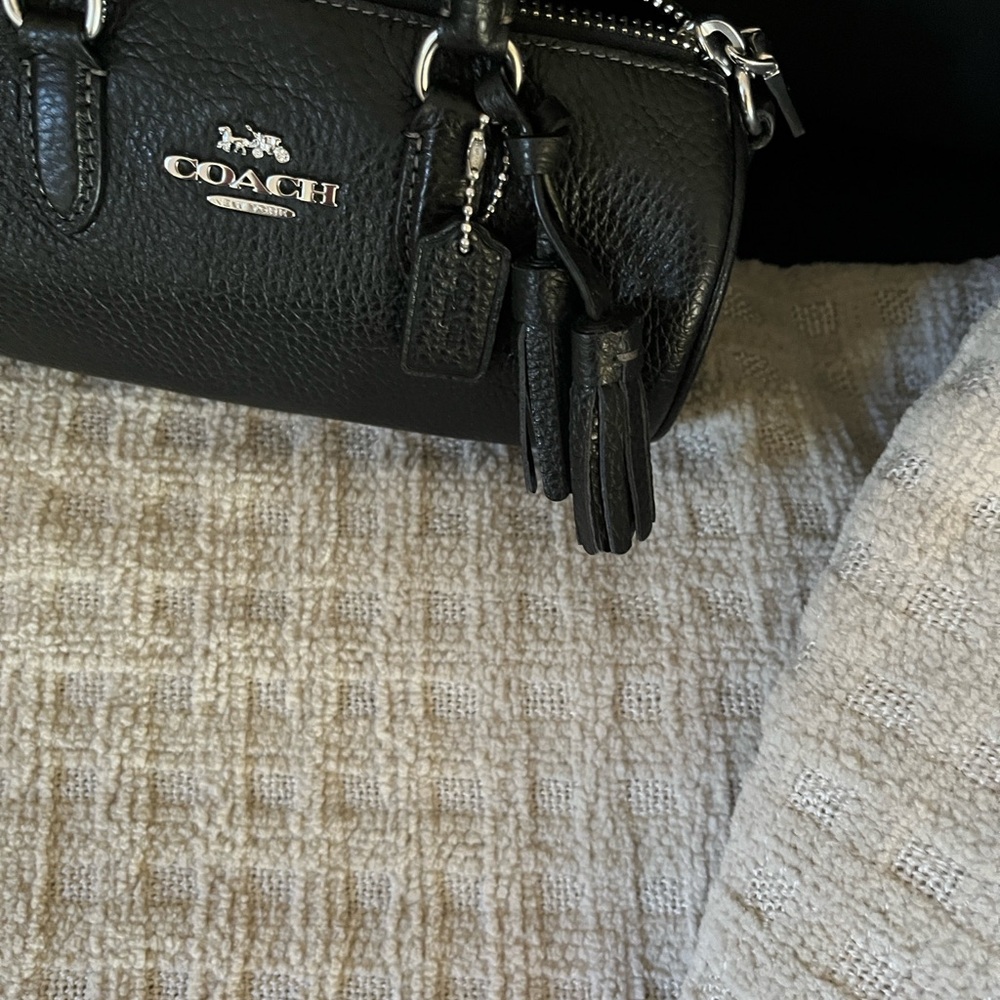 Coach Black Pebbled Leather Satchel - Picture 4 of 16